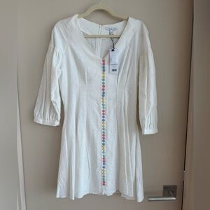 Olivia Rubin White Linen Dress US 8